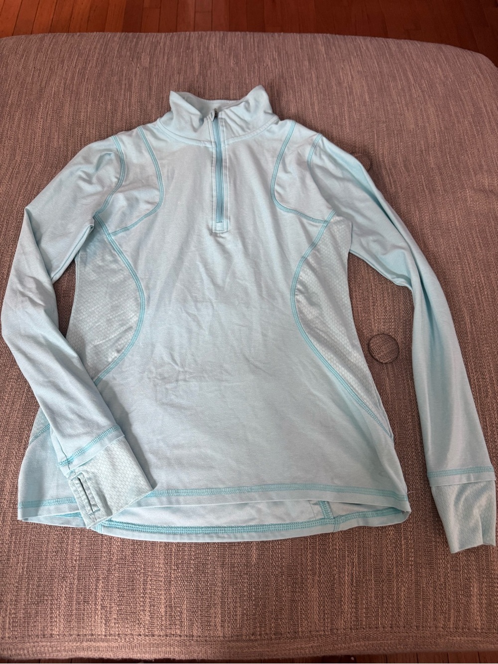 Champion Light Blue Women’s Quarter-Zip Turtleneck Pullover